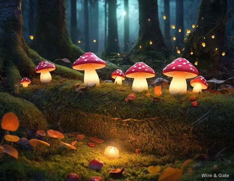 Mushrooms and lanterns