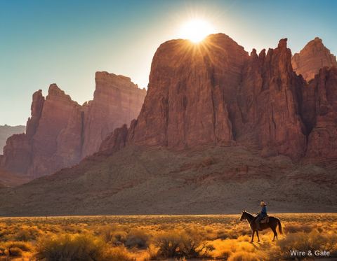 The canyon at sunset