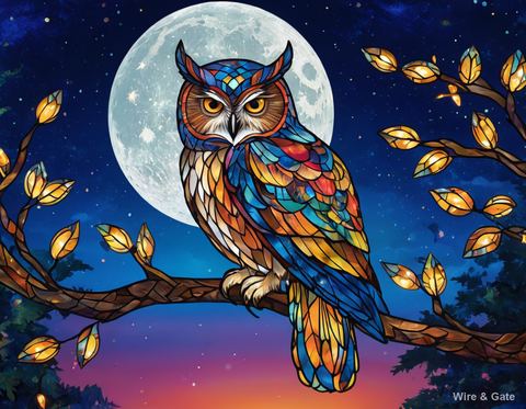 The owl under the moon