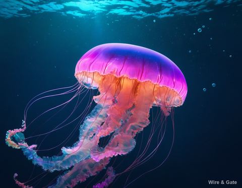 The glowing jellyfish