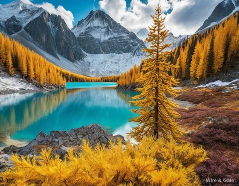 The lake of golden larches