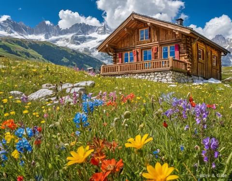 The alpine meadow in bloom