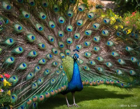 The peacock in full display
