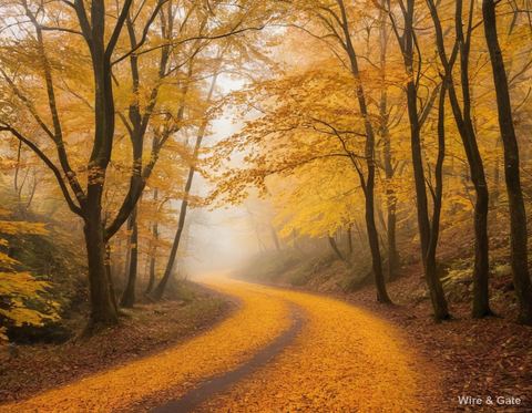 The autumn road