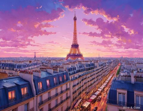 Paris at twilight