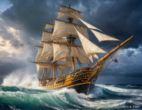 The sailboat in the storm